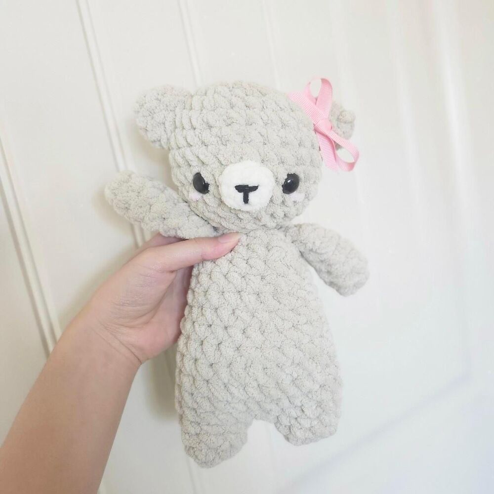 Crochet Handmade Beige Cuddle Teddy Bear Plush
